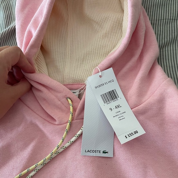 Men’s Lacoste Pink 4XL Hoodie - Picture 4 of 4